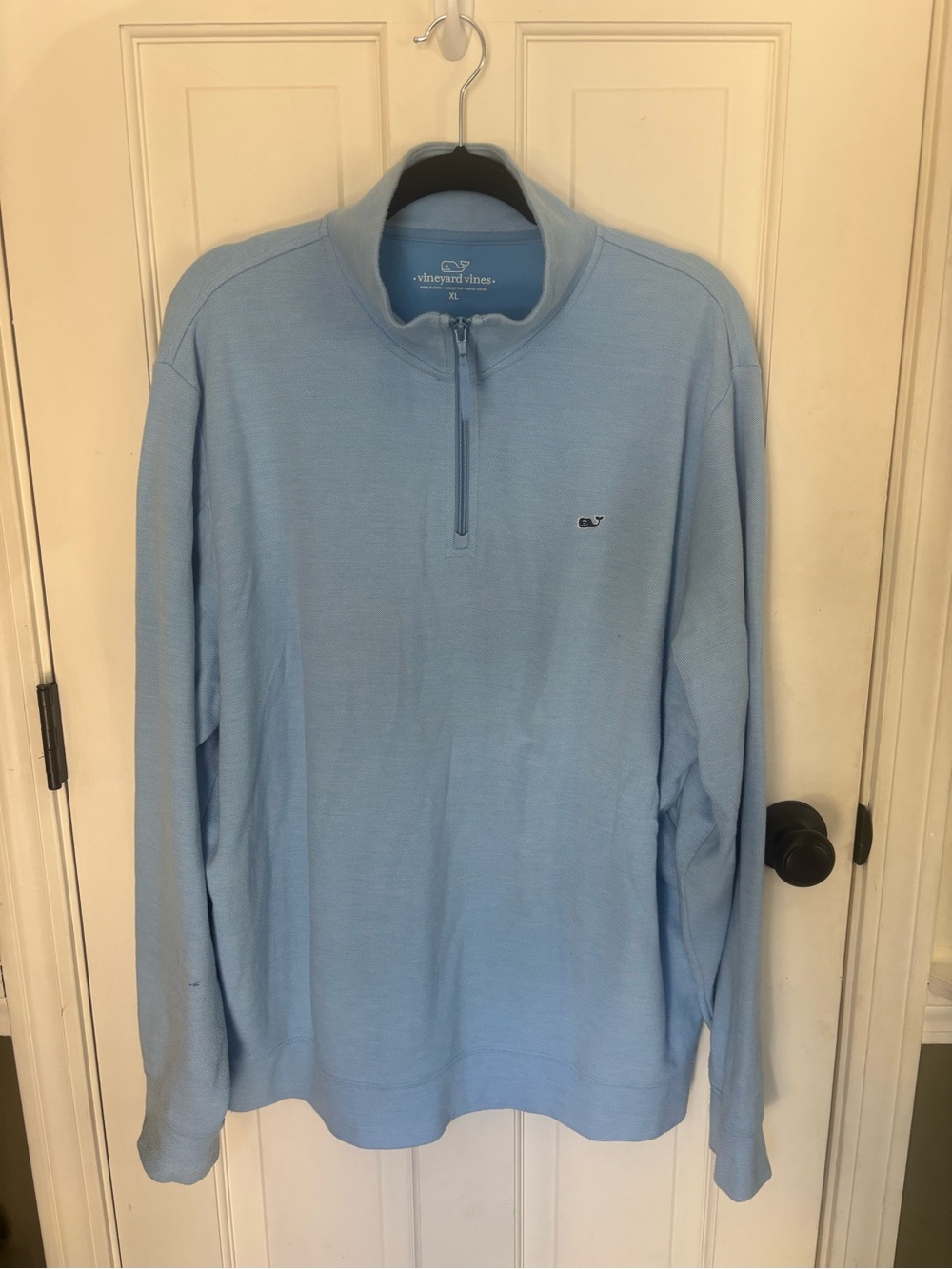 Vineyard Vines Men’s Sky Blue Half-Zip Sweater